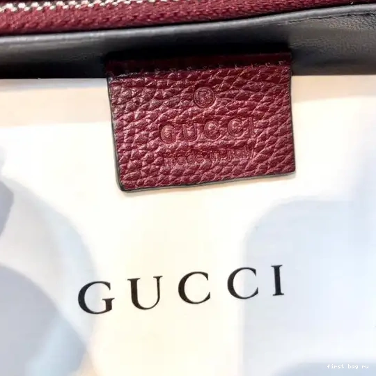 Firstbag ru leather Zumi top small handle grainy Gucci bag 0507
